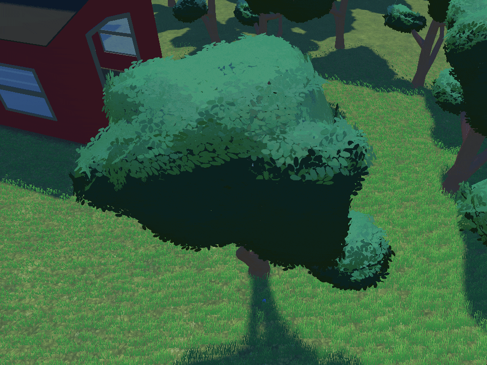 Tree in Godot rustling with the wind